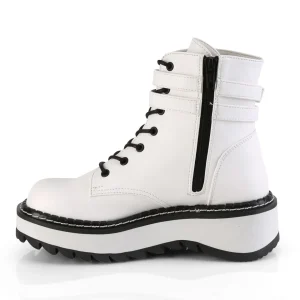 Blanc Similicuir 3 cm LILITH-152 bottines demoniacult plateforme