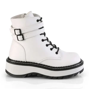 Blanc Similicuir 3 cm LILITH-152 bottines demoniacult plateforme