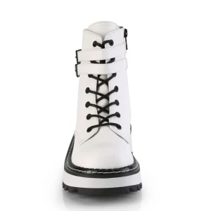 Blanc Similicuir 3 cm LILITH-152 bottines demoniacult plateforme