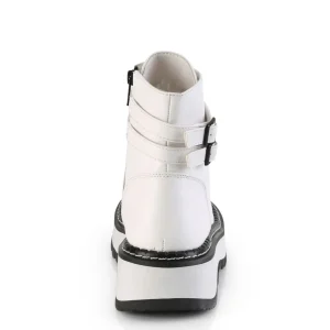 Blanc Similicuir 3 cm LILITH-152 bottines demoniacult plateforme
