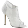 Blanc Tissu 13 cm AMUSE-56 Chaussures Escarpins de Soirée