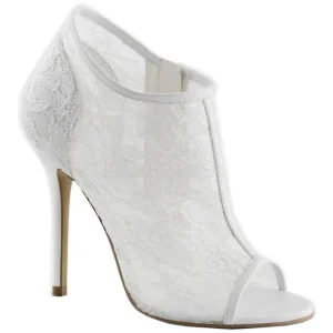 Blanc Tissu 13 cm AMUSE-56 Chaussures Escarpins de Soirée