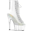 Blanc transparent 18 cm ADORE-1016C-2 bottines de striptease