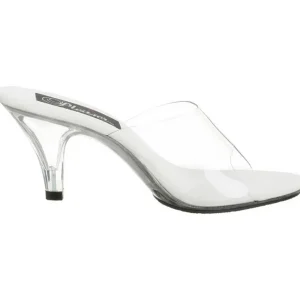 Blanc Transparent 8 cm BELLE-301 Mules Talons Hauts