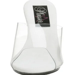 Blanc Transparent 8 cm BELLE-301 Mules Talons Hauts