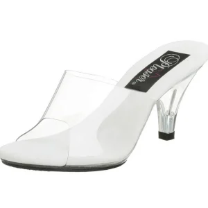 Blanc Transparent 8 cm BELLE-301 Mules Talons Hauts