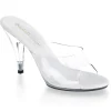 Blanc Transparent 11 cm CARESS-401 Mules Talons Hauts