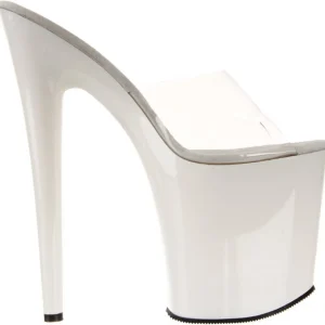 Blanc Transparent 20 cm FLAMINGO-801 Pantoufles Talons Hauts