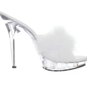 Blanc Transparent 13 cm LIP-101-8 Plateau Mules Talons Hauts