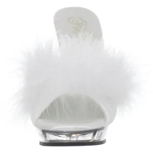 Blanc Transparent 13 cm LIP-101-8 Plateau Mules Talons Hauts