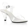 Blanc Transparent 8 cm Pleaser BELLE-308 Haut Talon