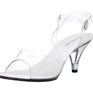 Blanc Transparent 8 cm Pleaser BELLE-308 Haut Talon