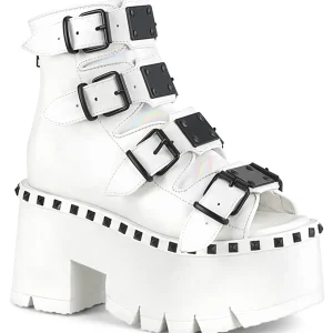Blanc Vegan 9 cm ASHES-70 bottines à talons épais plateforme lolita