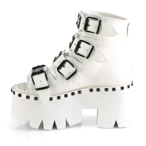 Blanc Vegan 9 cm ASHES-70 bottines à talons épais plateforme lolita