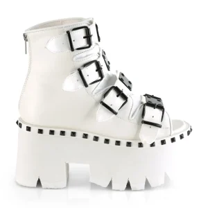 Blanc Vegan 9 cm ASHES-70 bottines à talons épais plateforme lolita