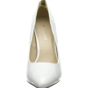 Blanc Verni 13 cm AMUSE-20 escarpins à talon aiguille bout pointu