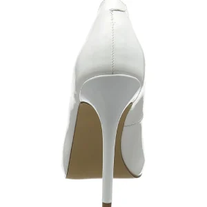 Blanc Verni 13 cm AMUSE-20 escarpins à talon aiguille bout pointu
