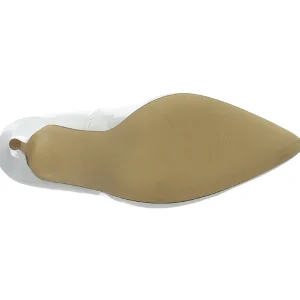 Blanc Verni 13 cm AMUSE-20 escarpins à talon aiguille bout pointu