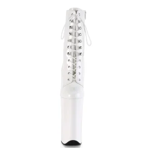 Blanc Verni 25,5 cm BEYOND-1020 talons très hauts - bottines plateforme extrême