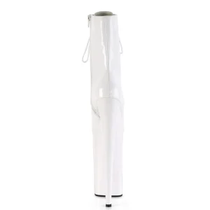 Blanc Verni 25,5 cm BEYOND-1020 talons très hauts - bottines plateforme extrême
