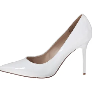 Blanc Verni 10 cm CLASSIQUE-20 escarpins à talon aiguille bout pointu