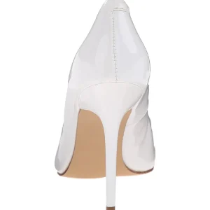 Blanc Verni 10 cm CLASSIQUE-20 escarpins à talon aiguille bout pointu