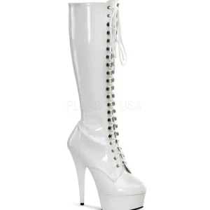 Blanc Verni 15,5 cm DELIGHT-2023 Plateforme Bottes Femmes