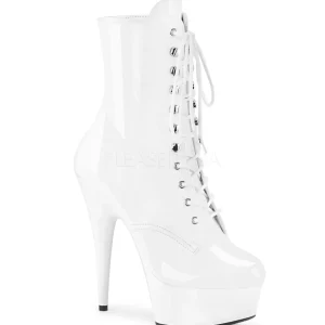 Blanc Verni 15,5 cm DELIGHT-1020 Plateforme Bottines
