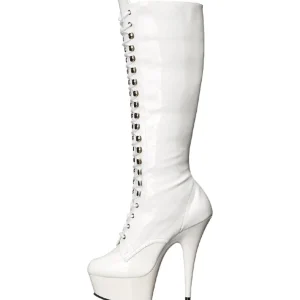 Blanc Verni 15,5 cm DELIGHT-2023 Plateforme Bottes Femmes