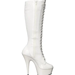Blanc Verni 15,5 cm DELIGHT-2023 Plateforme Bottes Femmes
