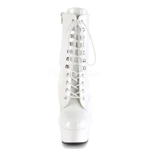 Blanc Verni 15,5 cm DELIGHT-1020 Plateforme Bottines
