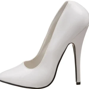 Blanc Verni 15 cm DOMINA-420 Escarpins Talons Aiguilles Hommes