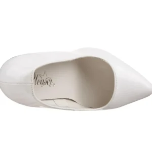 Blanc Verni 15 cm DOMINA-420 Escarpins Talons Aiguilles Hommes