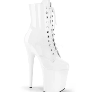 Blanc Verni 20 cm FLAMINGO-1020 Plateforme Bottines