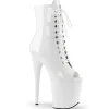 Blanc Verni 20 cm FLAMINGO-1021 bottines plateforme pour femmes