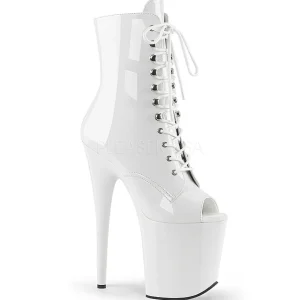 Blanc Verni 20 cm FLAMINGO-1021 bottines plateforme pour femmes