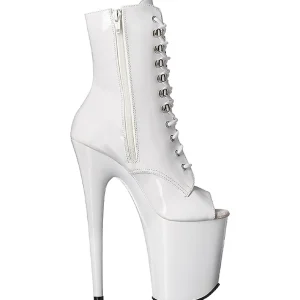 Blanc Verni 20 cm FLAMINGO-1021 bottines plateforme pour femmes