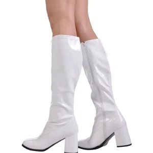 Blanc Verni 7,5 cm GOGO-300 Bottes Femmes pour Hommes