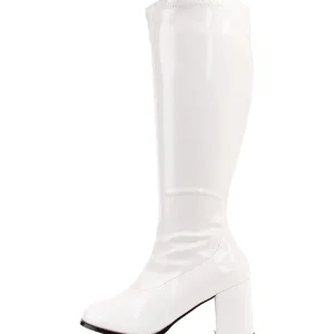 Blanc Verni 7,5 cm GOGO-300 Bottes Femmes pour Hommes