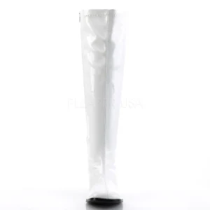 Blanc Verni 7,5 cm GOGO-300WC bottes femme mollets et jambes larges