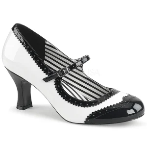 Blanc Verni 7,5 cm JENNA-06 grande taille escarpins femmes