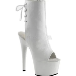 Blanc Verni 18 cm Pleaser ADORE-1018 Plateforme Bottines