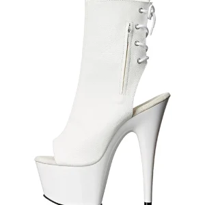 Blanc Verni 18 cm Pleaser ADORE-1018 Plateforme Bottines