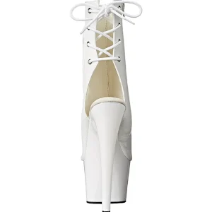 Blanc Verni 18 cm Pleaser ADORE-1018 Plateforme Bottines