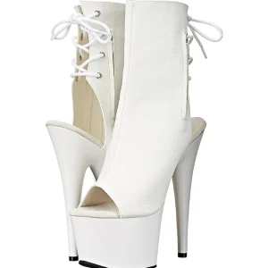 Blanc Verni 18 cm Pleaser ADORE-1018 Plateforme Bottines