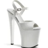 Blanc Verni 20 cm Pleaser XTREME-809 Talons Aiguilles Plateforme