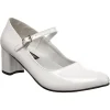 Blanc Verni 5 cm SCHOOLGIRL-50 Chaussures Escarpins Classiques