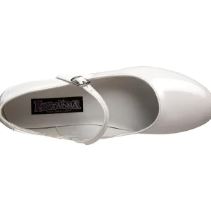 Blanc Verni 5 cm SCHOOLGIRL-50 Chaussures Escarpins Classiques