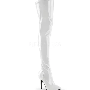 Blanc Verni 13 cm SEDUCE-3000 bottes overknee femme