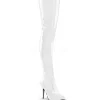 Blanc Verni 13 cm SEDUCE-3010 bottes cuissardes hommes
